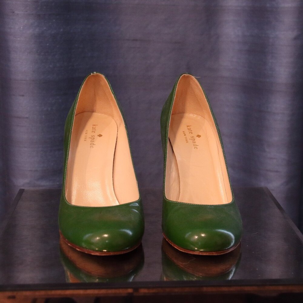 Kate Spade Karolina Wicked Green Striped Heel Pump 8.5